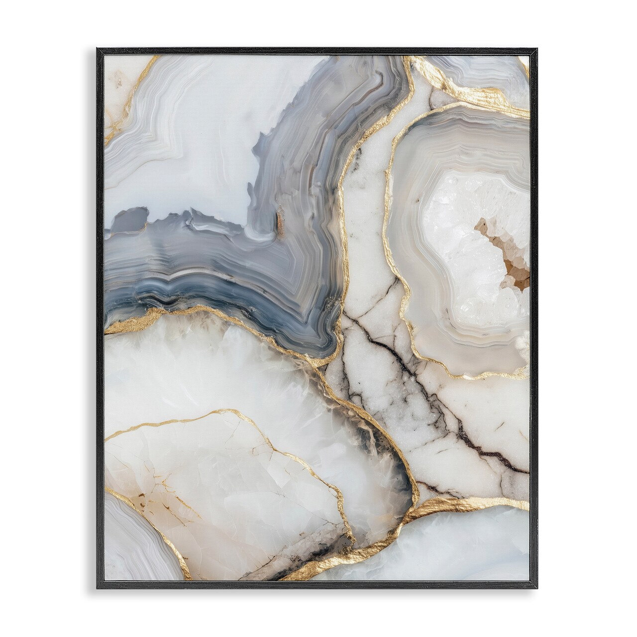 Stupell Industries Crystal Geode with Gold Framed Giclee, design by Svetlana Aleynikova